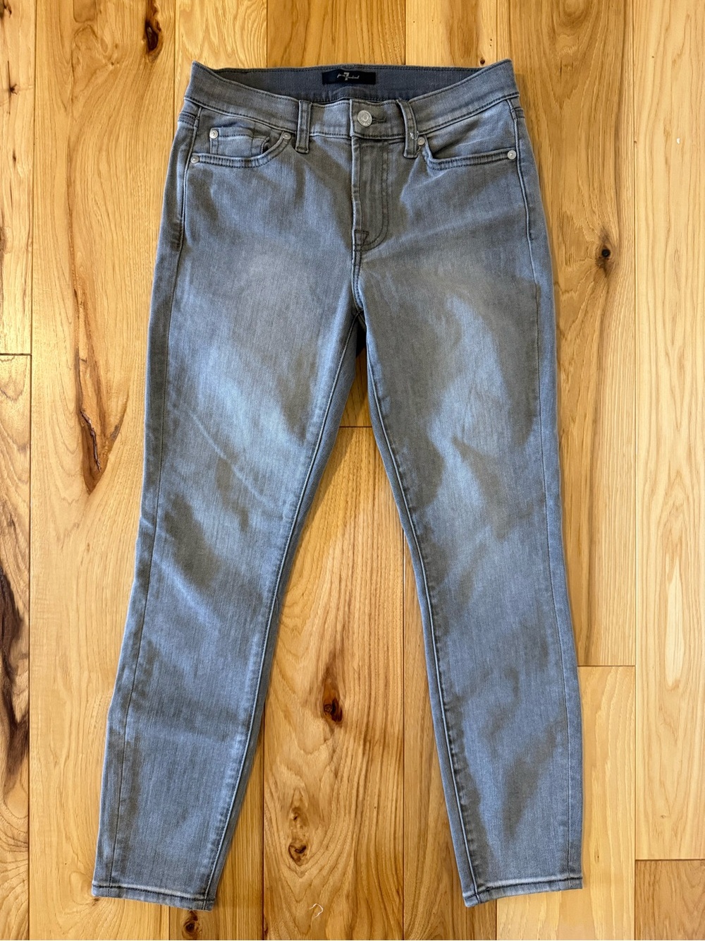 7 For All Mankind Gray Stretch Jeans
